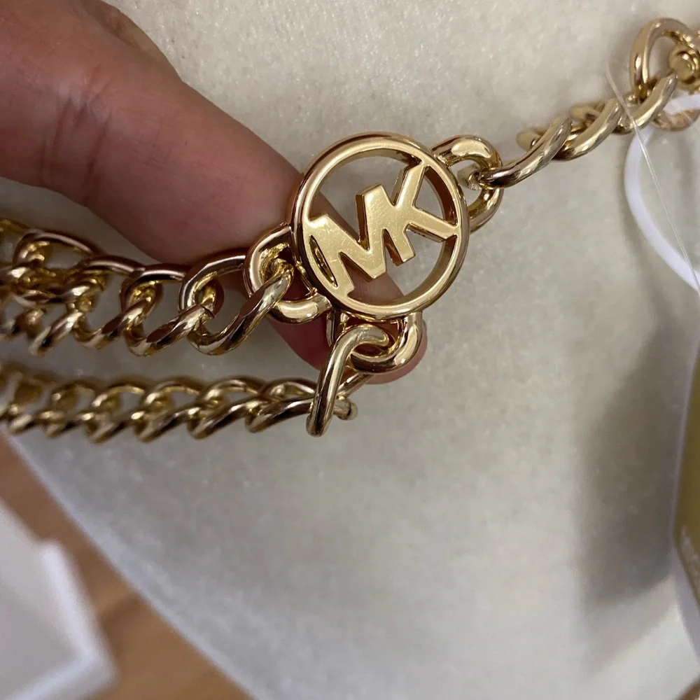 MICHAEL KORS WOMEN’S GOLD METAL BELT SIZE L/XL - Picture 3 of 11